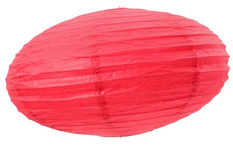 Uonlytech Lampenschirm Deckenleuchtenschirm ovale Papierlaternen Wohnkultur light hängende Verzierung Papierlichtschirm faltbar schmücken Kunsthandwerk Kronleuchter Schatten Kind Eisen rot