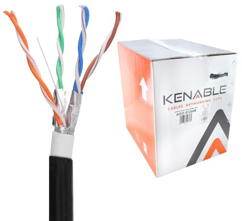 kenable Direct Burial External CAT6A S/FTP Outdoor Copper Ethernet Network Cable Reel Gel 305m
