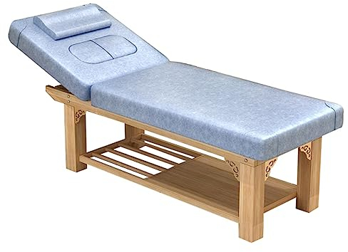 CUNTO Massagetisch, Holz-Profi-Gesichtssalon-Tattoo-Massagebett, Robustes stationäres Physiotherapiebett mit PU-Kissen (Farbe: Stil 4, Größe: 70 x 185 x 61 cm)