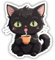 Samunshi® Katze mit Tee Aufkleber Autoaufkleber für Motorrad Fahrrad Roller oder Auto Sticker Fahrrad Mtb Mountainbike Rennrad Comic Cartoon Tier Sticker 10cm Katze mit Tee