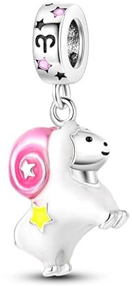 Glow In The Dark Birthday Birth Date Horoscope Star Sign Zodiac Month Charm Bead Pendant 925 Sterling Silver Compatible With Pandora Charm Moments Bracelet