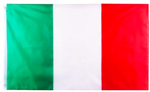 1,5x0,9 m Bandiera Italia Grande Bandiera Italiana per Decorazioni Oly 2024 Grande Bandiera Italiana per Oly Games 2024 Calcio Eventi Sportivi Celebrazione Parata Bar Giardino Decorazioni per Feste