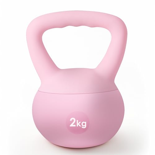 SogesHome Kettlebells Soft Kettlebell 2 kg 3 kg 5kg 6kg 8kg Professional Kugelhantel Leise Weiche Kettlebell Fitness Hantel für Heimattraining Gym Krafttraining
