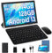 Oangcc 2025 Tablette Tactile 10 Pouces,14Go RAM+128Go ROM 1To TF,Octa-Cores, Andorid Tablette, WiFi 5G | BT 5.0 | 2.0 GHz | Certifié GMS | 8000mAh | 1280 * 800 | 8+5MP | Tablette avec Clavier -Bleu