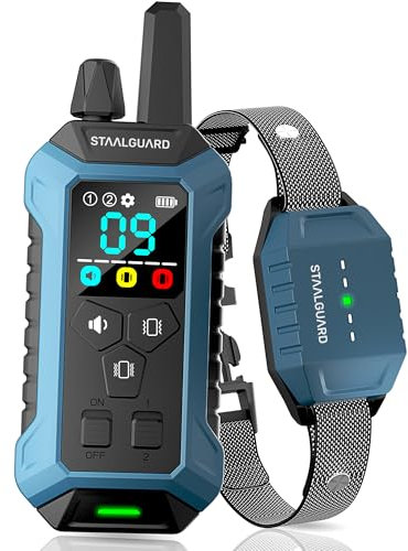 STAALGUARD Collare da Addestramento per Cani, Senza Scossa Elettrica, BIP, Vibrazione e Boost, Portata 3km, Ultra Compatto, Ricaricabile, Autonomia 30 Giorni, Impermeabile IP67, Adatto a Tutti i Cani