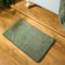 OHS Bathroom Mat Memory Foam, Leaf Embossed Luxury Bathroom Mats Non Slip Washable Super Soft Extra Comfy Decorative Shower Bathmat - Green, 75cm x 45cm