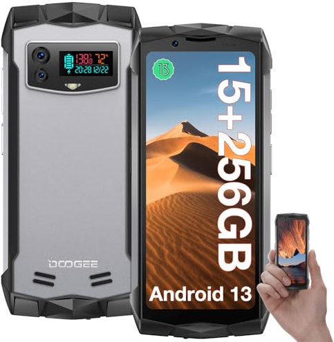 DOOGEE Smini Outdoor Handy Ohne Vertrag Android 13 Helio G99 15GB+256GB /2TB Erweiterbar Outdoor Smartphone 4.5'' QHD+ 50MP Kamera Baustellenhandy IP68 Wasserdichtes Mini Handy Outdoor NFC/Face ID/GPS