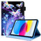 AUSMIX Custodia per iPad di 10,9 pollici, modello 2022), Premium PU Leather Stand Smart Cover Case for iPad 10th Gen 10.9 inch 2022, Auto Wake/Sleep Smart Shell, Farfalla