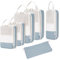 Narwey 6 Teilige Kompression Koffer Organizer, Compression Packing Cubes Backpack Kompression Packwürfel Rucksack, Koffer Organizer Set and Kofferorganizer for Damen and Herren (Graublau)