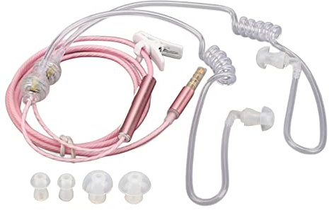 Cosiki Air Tube Headphones, Air Tubes with Noise Reduction Portable Binaural 3.5mm Air Tube Headset Air Tube Earbuds Ergonomic Radiation Head Phones Electronics Wired for Laptop Tablet