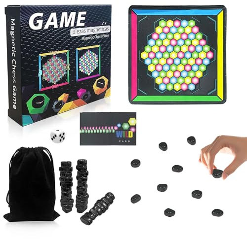 Magnetisches Schachspiel, Magnetspiel mit Gamepad Schachbrett Magnetisch, Tischs Magnetspiels, Tragbares Schachbrett Brettspiele Geburtstagsgeschenk (32 Stück)