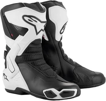 Alpinestars Stella SMX-6 V3 Drystar - Stivali da moto da donna, impermeabili, protezione avanzata, vestibilità ergonomica, design resistente per tutte le stagioni, Bianco/nero, 33.5 EU
