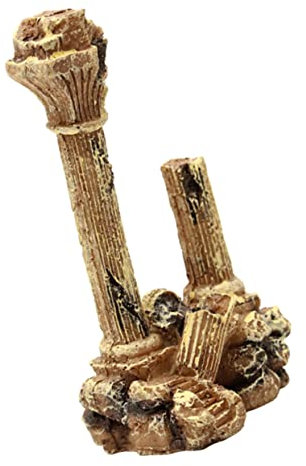 DECOMELODY Schwimmende Aquarium Ornamente Harz Aquarium Dekoration Vintage Römische Säule Ruine