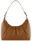 bugatti Mila kleine Schultertasche aus Kunstleder, Damen-Umhängetasche, cognac