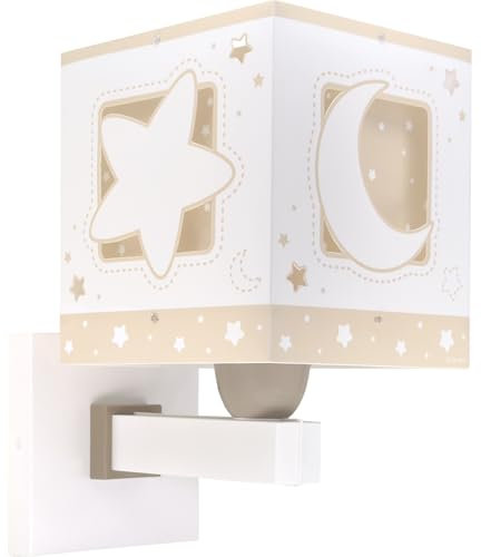 Dalber kinder Wandlampe, Kinderlampe Wandleuchte kinderzimmer Moonlight Mond und Sterne Beige, 63239B