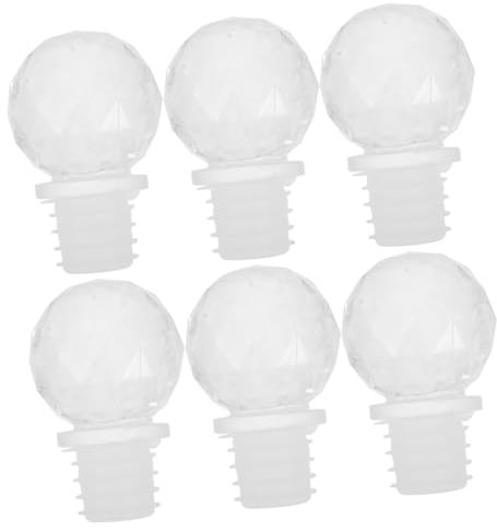 MAGICLULU 6piezas Tapones Transparentes para Botellas De Vino Tapones Decorativos para Botellas De Vino para Fiestas Sellado
