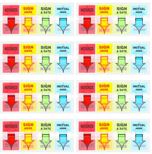 800Pcs Sign Here Stickers Plastic Sign Here Tabs Fast Positioning Arrow Labels Stickers Clear Recording Index Labels for Office