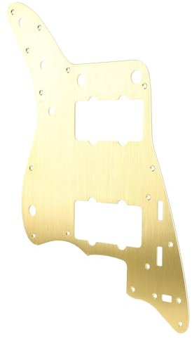 Premium E -Gitarre Pickguard Scratch Plate Ersatz 13 Löcher Anti -Scratch Aluminium -Legierung Guard Schwarz für Jazzmaster Classic Vibe E -Gitarre (GOLD)