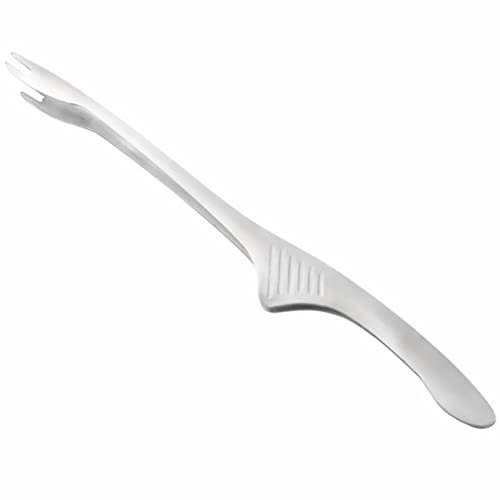 KICHOUSE 1 Stück Grillzange Aus Edelstahl Edelstahlzange Zum Kochen Burger Im Freien Kochgeräte Grillzubehör Hibach Hitze Grill Zubehör Grillclip Rostfreier Stahl Silver