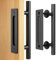 12 maniglie rustiche per porta scorrevole, in acciaio al carbonio resistente, per capannoni, cancelli, garage e mobili con accessori di montaggio,