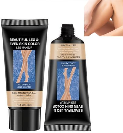 Bein Make Up Wasserfest,Body Coverage Perfector Für Beine,Körper Makeup Für Besenreiser Abdecken,Tattoo Abdecken,Foundation Make-Up Cream Waterproof,40ML(Hellbraun)