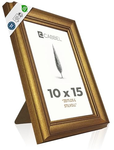 CABBEL Barock Bilderrahmen Gold 10x15 cm AVI – Vintage Antik Fotorahmen mit Ornament-Dekor, klassischer Rahmen für Fotos, Poster & Kunstwerke, elegante Wanddeko für Wohnzimmer, Büro oder Galerie