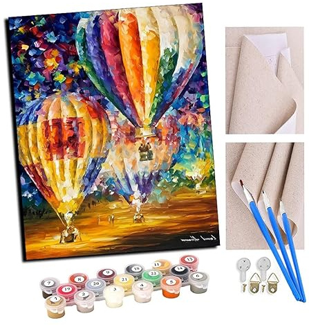 TUDOUTU Peinture par Numéro Adulte Paysage coloré de montgolfières 40x50cm Bricolage Tableau Peindre par Nombre pour Jouets à peindre, cadeaux peints à la mainHome Decor Avec cadre