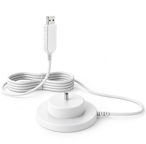 USB Charging Station for Toniebox, Replacement Charging Dock with 1.8M Cable, Portable Power Base for Tonies Audio Player, Travel Friendly, White