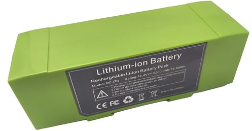 i7 - Batteria 14,8 V, 5200 mAh, ricambio per iRobot Roomba i7 i7+ i3 i3+ i4 i4+ e5 e6 J7 J7+ J6 Plus J5 J5+ 4624864 ABL-D1