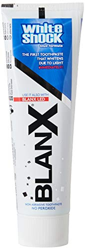 BLANX White Shock bleichende Zahnpasta gegen Zahnschmelzflecken mit Sofort-Effekt 75ml