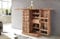 KADIMA DESIGN Hausbar Massivholz Akazie Vitrine ausklappbar Landhausstil Barschrank