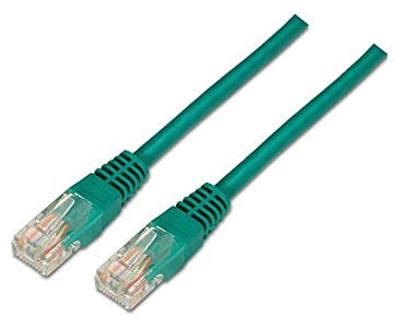 AISENS A133-0193 - Cable de Red latiguillo RJ45 (0.5 m, 10/100 Mbit/s, conmutador/Router/Módem/Panel de Conexiones/Punto de Acceso/Campos de Conexión) Color Verde