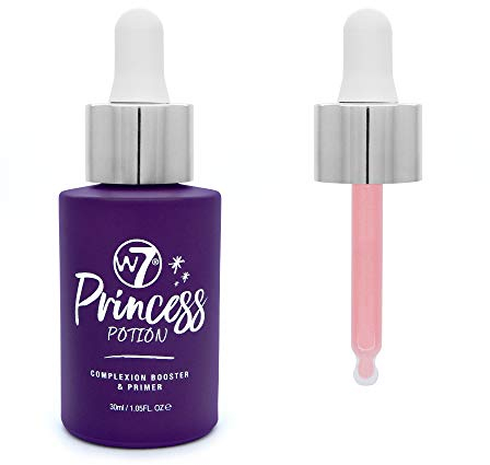 W7 Princess Potion Face Primer Drops - Purple Makeup Base Priming Formula For Flawless, Bright Skin - Vegan Makeup