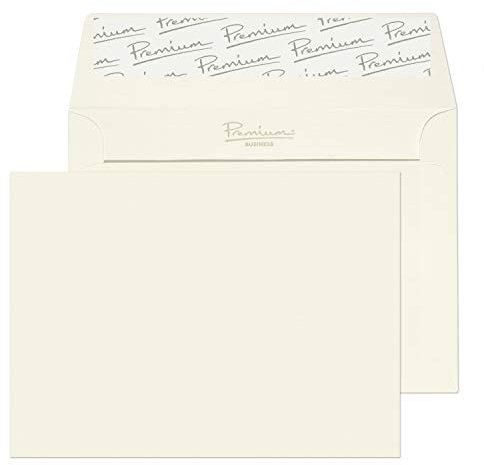 Blake Premium Business 39155 Briefumschläge Haftklebung Hoch Weiß Laid C6 114 x 162 mm 120 g/m² | 50 Stück