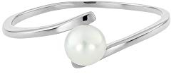 Heideman Ring Damen Perlenring aus Edelstahl silber farbend poliert Damenring für Frauen mit Perle