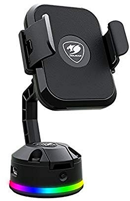 Cougar Gaming | Support DE Charge pour Smartphone | BUNKERMRGB - Éclairage RGB - 2 Ports USB - Stable - pour Charger, synchroniser, connecter des périphériques supplémentaires