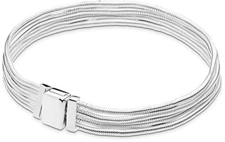 925 Sterling Silber Armband, Reflexionen Multi-Chain Armreif Für Frauen Raupe Charme 925 Sterling Silber Armband Europa Eleganten Schmuck Armband Accessoires Festival Paar Geschenk Der Freundschaft