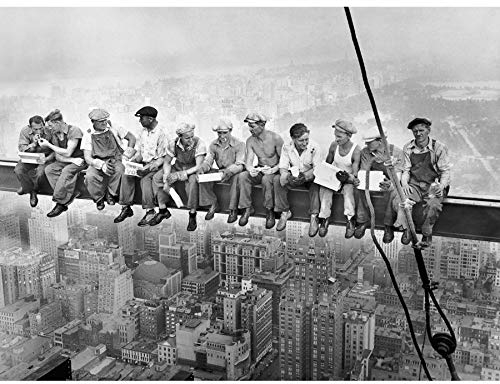 Fine Art Prints Lunch Atop A Skyscraper New York 1932 ikonisches Foto, ungerahmt, Wandkunstdruck, Poster, Heimdekoration, Premium, 40,6 x 30,5 cm