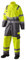 J.A.K. 111088601 Serie 11108 70% Polyester/30% Baumwolle Arbeitsanzug, EN 20471, Klasse 3, Gelb/Grau, S Größe
