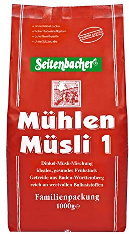 Seitenbacher Mühlen-Müsli 1 I Dinkel I weizenfrei I Vorratspackung I (1 x 1000 g)
