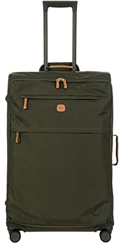 Bric's Trolley Groß X-Bag Kollektion, Weichgepäck-Koffer mit 2 Doppel-Rollen, Widerstandsfähig und Ultraleicht, Maße: 48x77x26cm, Olive