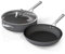 Ninja Foodi NeverStick C33000 Batterie de cuisine 3 pièces Aluminium anodisé dur 30,5 cm Sauteuse 5 quart avec couvercle en verre, gris, aluminium, gris ardoise