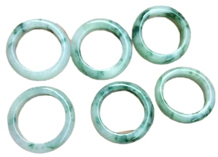 YZDKJ Natürliche Myanmar Emerald Green Jade Rings Handgeschnitzte Jadeite Echt Stein Jade Ring Jade Schmuck Für Männer Frauen (Ring Size : 9)