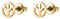 BlackAmazement 2er Set 316L Edelstahl Ohrstecker Ohrringe Peace Sign Symbol nukleare Abrüstung Friedenszeichen Symbol Silber Gold Schwarz Damen Herren (Gold)