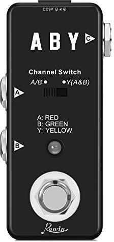 Rowin ABY BOX Guitar Pedal A/B/Y Switch Box for Electric Guitar Bass True Bypass LEF-330