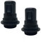 HALOTEC | Pack 2 Portalampade E27 con Interruttore, Colore Nero | Portalampada con Base E27 e Interruttore | Anello di Fissaggio per Paralume Lampade | Prodotto in Italia