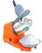 TABODD 300W Broyeur à Glace électrique à Double Couteau, 220V-240V Machine à Glace Pilée 65 kg/h électrique Commerciale de Machine à Smoothie Restaurants Bars Fêtes, Orange