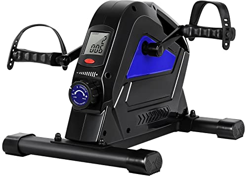 EVOLAND Mini Heimtrainer Professioneller Arm- und Beintrainer mit Magnetbremse & 8 Widerstandsstufen für Zuhause Büro, superstabil mit 1,6KG Schwungrad, LCD Display