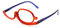 Amorays Occhiali per Truccarsi Donna, Occhiali da Lettura rotanti per strumento Monolente per Trucco Moda L3660NEW（Arancione，+1.5）