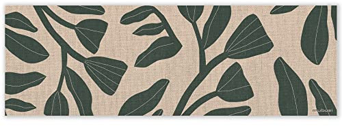 mubusi Tapis Vinyle du Sol Cuisine Salon - Différentes Tailles - (Sage 60x180 cm)
